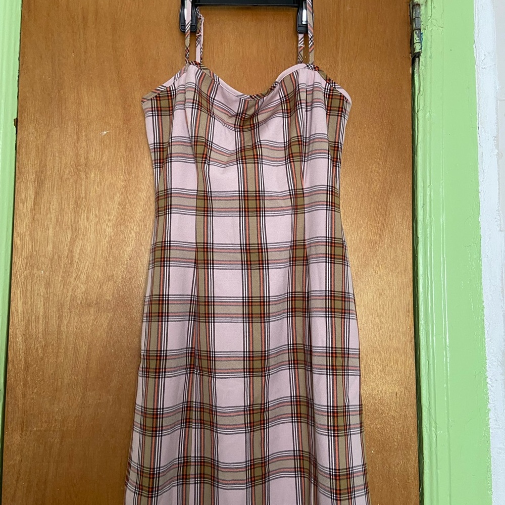 Sunday Best Multicolor Dress Spaghetti Strap Midi